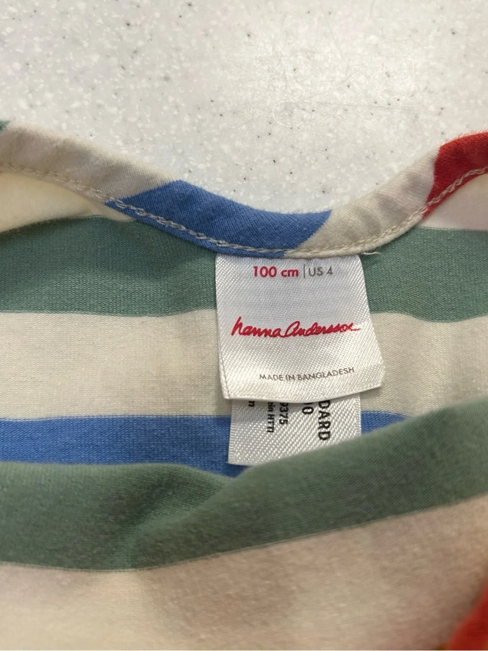 Hanna Andersson Rainbow Stripe Twirl Dress Girls Size 4T